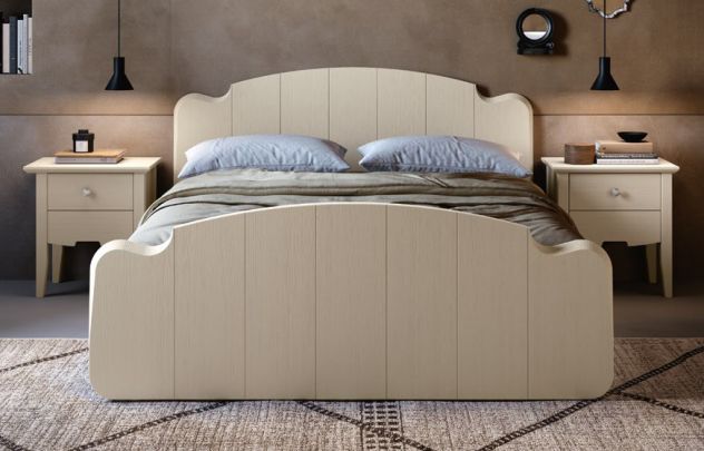 letto onda abete con comodini