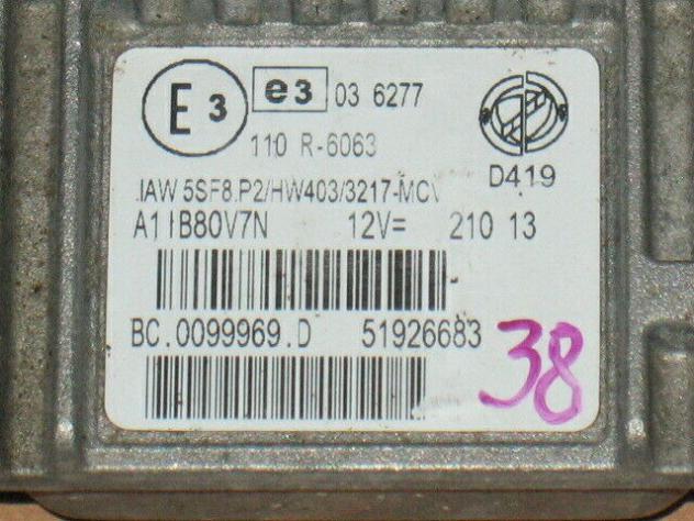 5SF.P2 51926683 ECU FIAT PUNTO EVO IAW 5SF.P2 HW403 51926683 IAW5SF.P2 - Foto 2