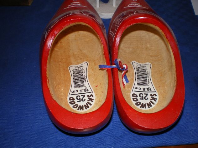 Zoccoletti Rossi In Legno e Gufo, Olandesi !! - Foto 3