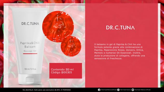 Dr. C. Tuna Gel da Massaggio Gel di Paprika e Peperoncino - Foto 3