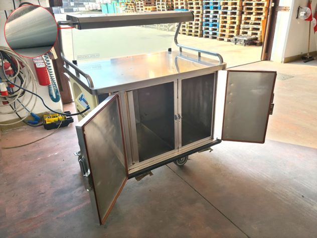 carrello per servizio distribuzione piatti usato - Foto 4