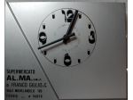 OROLOGIO DA PARETE PUBBLICITARIO USATO ANNI 60 IN METALLO