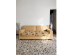 Divano 3 posti beige 212 cm in tessuto