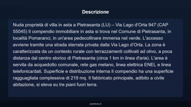 Immobile in asta di 219 m² con più di 5 locali e box auto in vendita a Pietrasanta - Foto 3
