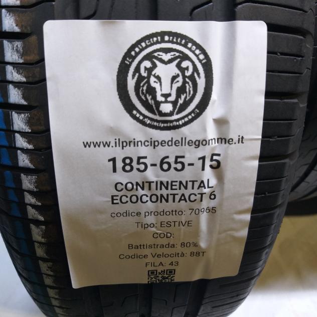 4 GOMME 185 65 15 CONTINENTAL A70965 - Foto 2