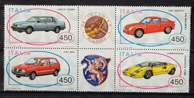 ITALIA francobolli serie: AUTOMOBILI 1984-1986 - Foto 2