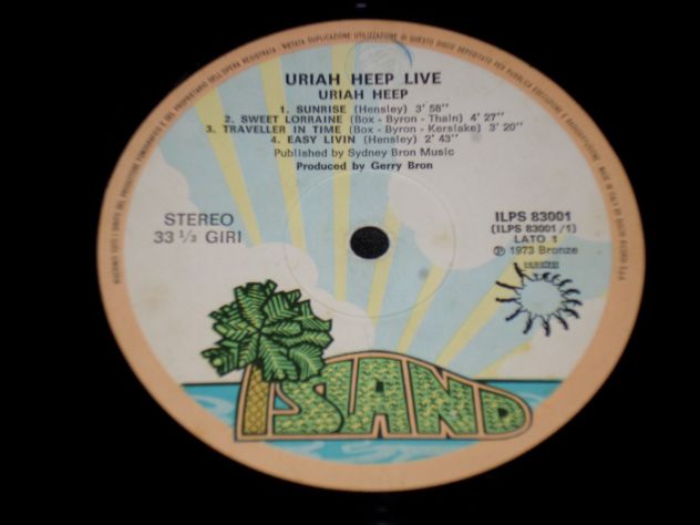 URIAH HEEP - Live January 1973 - 2 x LP / 33 rpm 1973 1° Stampa Italy Island - Foto 4