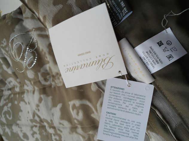 BLUMARINE quilt copriletto trapuntino in prezioso tessuto jacquard e SWAROVSKI - Foto 3