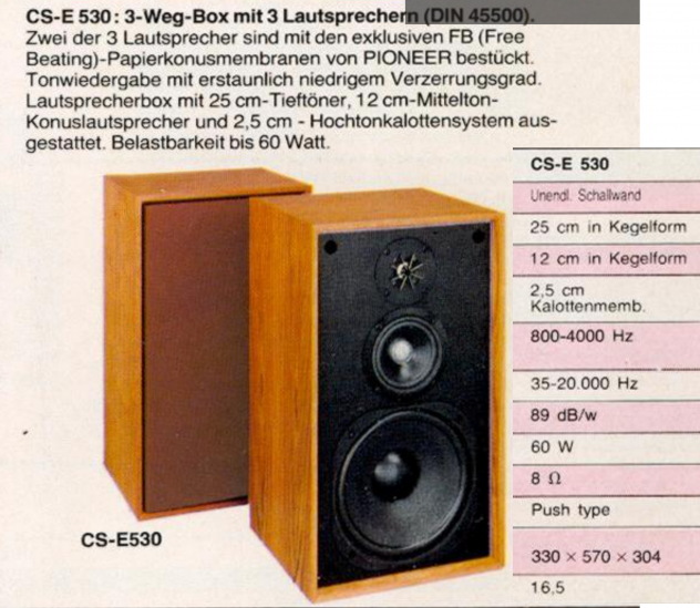 Diffusori Hi Fi Vintage PIONEER CS-E 530 - Foto 2