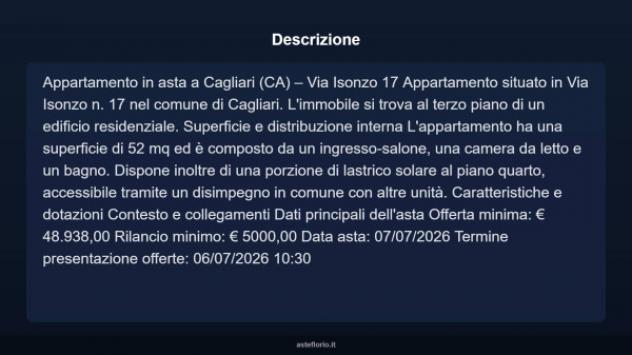Immobile in asta di 52 m² in vendita a Cagliari - Foto 3