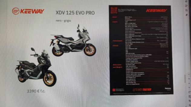 KEEWAY MOTOR XDV 125 EURO 5 ABS rif. 22408696 - Foto 5