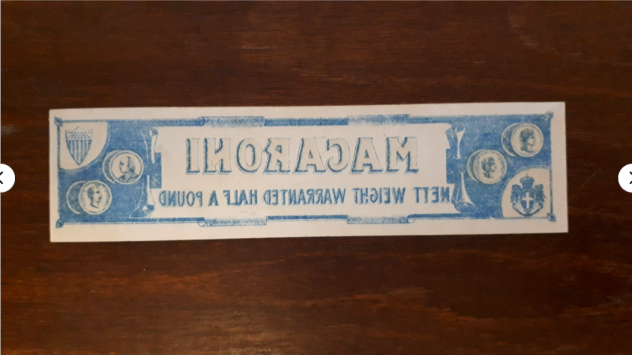 etichetta antica vintage pubblicità pubblicitaria pasta anni 800 buono stato - Foto 2