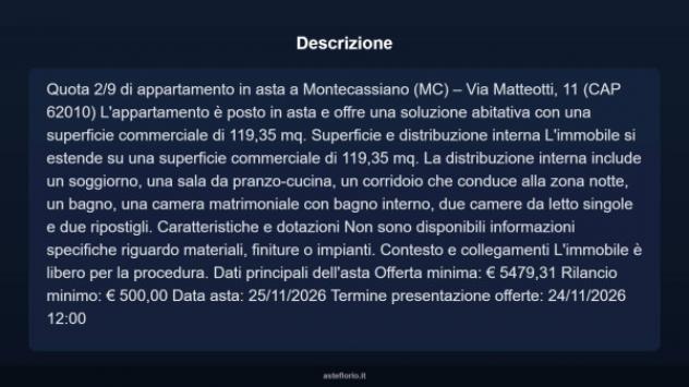 Immobile in asta di 119 m² in vendita a Montecassiano - Foto 3