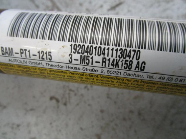 3M51-R14K158-AG AIRBAG LATERALE A TENDINA LATO SINISTRO FORD CMAX 1.6 D 80KW AUT 5P (2004) RICAMBIO USATO - Foto 4