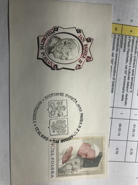 16 buste polacche dedicate al viaggio apostolico del S.S. Giovanni Paolo II - Foto 8