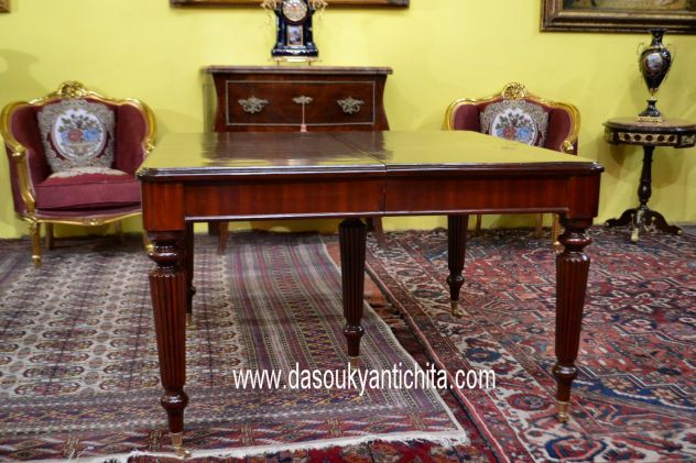 Tavolo da pranzo in mogano stile inglese allungabile fino a 326 cm - Foto 3
