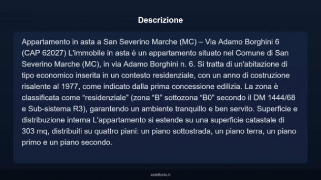 Immobile in asta di 303 m² con più di 5 locali e box auto in vendita a San Severino Marche - Foto 9