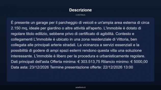 Immobile in asta di 709 m² con più di 5 locali e box auto in vendita a Vittoria - Foto 4