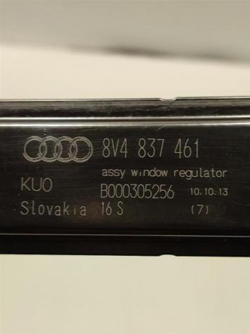 MECCANISMO ALZAVETRO ANT. SX AUDI A3 Sportback (8V4) 8V4837461 CLH (1216) - Foto 3