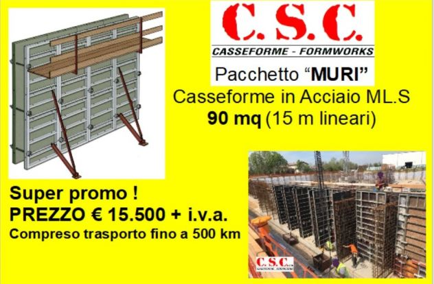 CASSEFORME per MURI cemento armato PACKAGE 90 mq