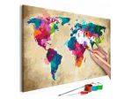 Quadro Fai Da Te World Map N.8 Arredalacasa Spedizione Gratis