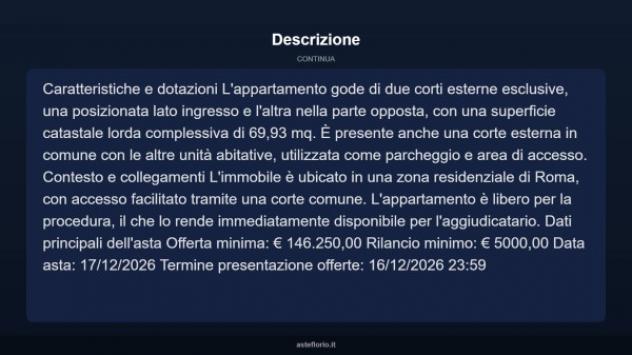 Immobile in asta di 69 m² in vendita a Roma - Foto 4