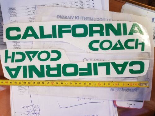 adesivi california coach 2 elementi da 30 cm verdi come foto