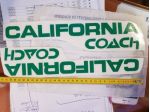 adesivi california coach 2 elementi da 30 cm verdi come foto