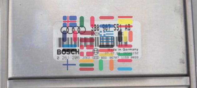 0261206393 3B0907551AB Audi A8 centralina motore Bosch - Foto 2