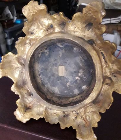 Tritone alzata vintage centrotavola in cristallo con base in bronzo dorato - Foto 4