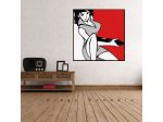 Quadro Margot Lupin dipinto a mano pop art