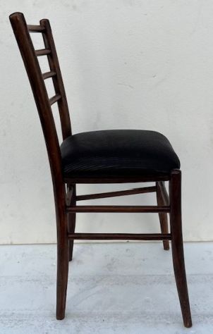 Sedia in Legno con Tessuto Nero - Foto 3