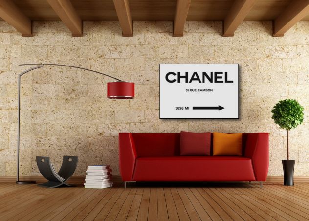 Quadro Chanel dipinto a mano pop art