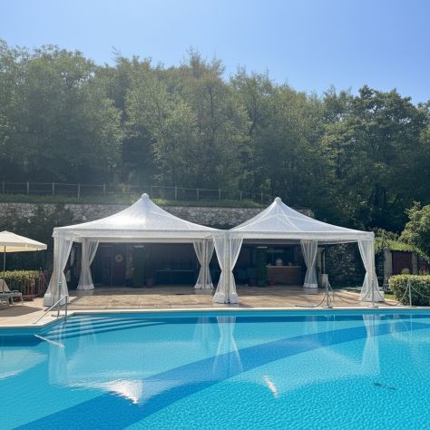Noleggio affitto pagode gazebo per matrimoni 6x6m 5x5m 4x4m Sirmione Desenzano - Foto 4