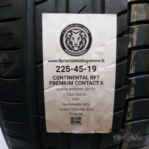 4 gomme 225 45 19 continental rft a20151 - Foto 2