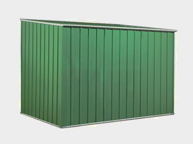 Box prefabbricato, casetta da giardino in lamiera zincata. Capanno deposito attrezzi in Acciaio Zincato 2.60 x 1.85 m x h1.92 m - Peso 85 KG – 4,81 me - Foto 4