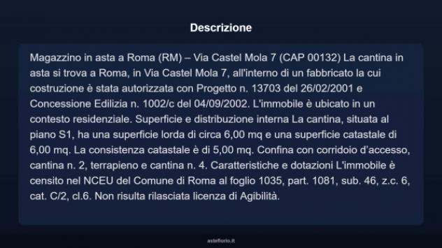 Immobile in asta di 6 m² in vendita a Roma - Foto 3