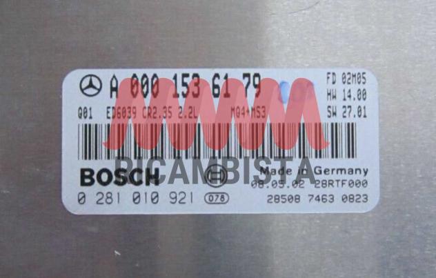 0281010921 A0001536179 Mercedes Sprinter centralina motore Bosch - Foto 2
