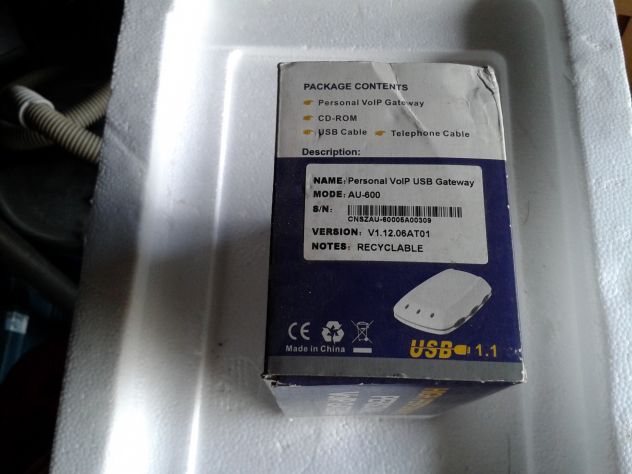 Personal Voip Usb Gateway AU-600 skype - Foto 2