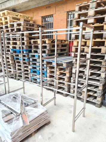 3 scaffalature in acciaio inox usate - Foto 4