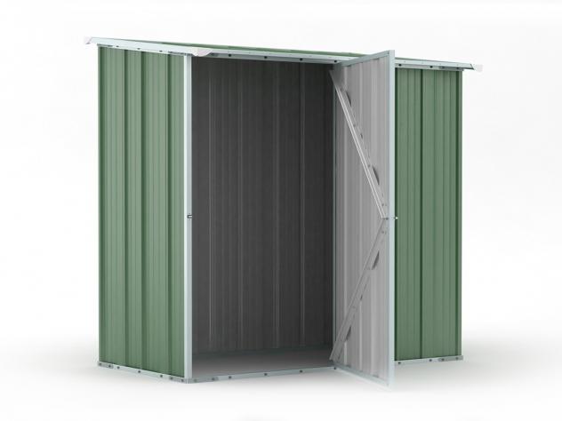 Box in Acciaio Zincato Casetta da Giardino in Lamiera 1.74 x 1.00 m x h1.82 m - 43 KG – 1.74 metri quadri - VERDE - Foto 3