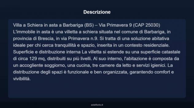 Immobile in asta di 129 m² con più di 5 locali e box auto doppio in vendita a Barbariga - Foto 4