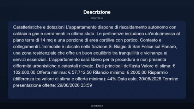 Immobile in asta di 85 m², box auto in vendita a San Felice sul Panaro - Foto 14
