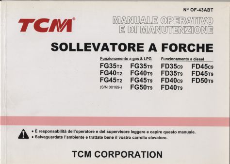 TCM FD35T9 / TCM FD50T9  Manuale uso e Manutenzione