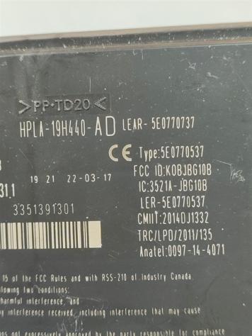 CENTRALINA MODULO DI CONTROLLO JAGUAR XE Serie (X760) 5E0770537 204DTA diesel 1999 (15) - Foto 2
