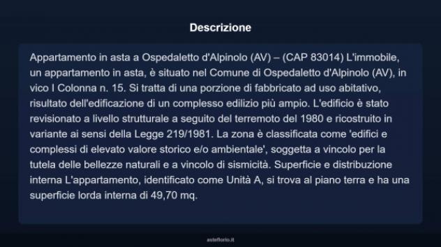 Immobile in asta di 49 m², box auto in vendita a Ospedaletto d'Alpinolo - Foto 4