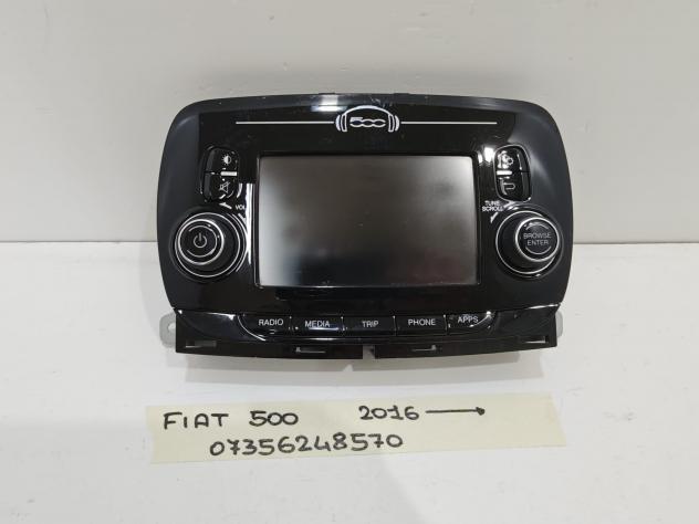 FRONTALINO AUTORADIO FIAT 500 Serie 07356248570 Benzina 1.2 (15) - Foto 2
