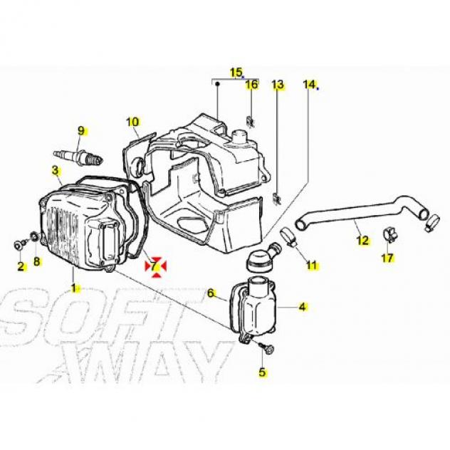 Guarnizione testa cilindro scooter Piaggio e Aprilia 825364 - Foto 4