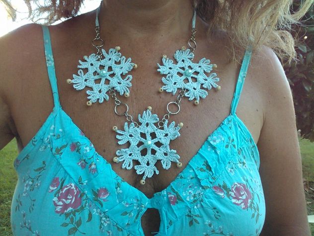 COLLANA CON 3 CRISTALLI AD UNCINETTO - Foto 2