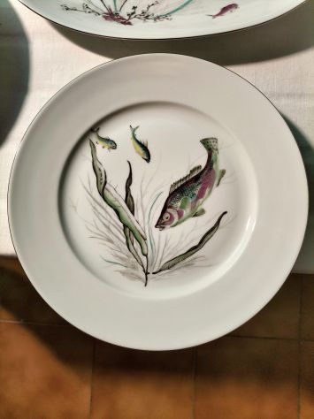 Servizio da Pesce Vintage Porcellana Bavaria Tirschenreuth (7 Pz) - Prezzo Tratt - Foto 6